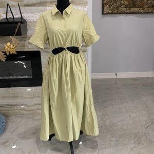 New‎ With Tags Grae Apparel Light Green Emery Park Cut out Dress. Size L